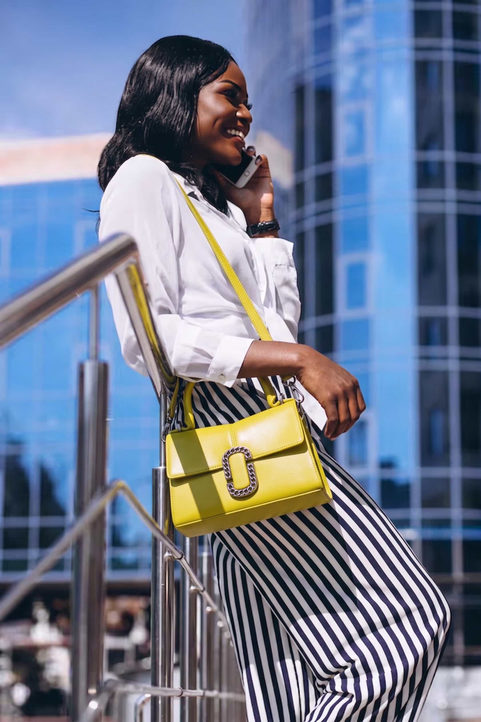 Sac à main Mini Top Handle en cuir jaune - Marc Jacobs The St. Marc