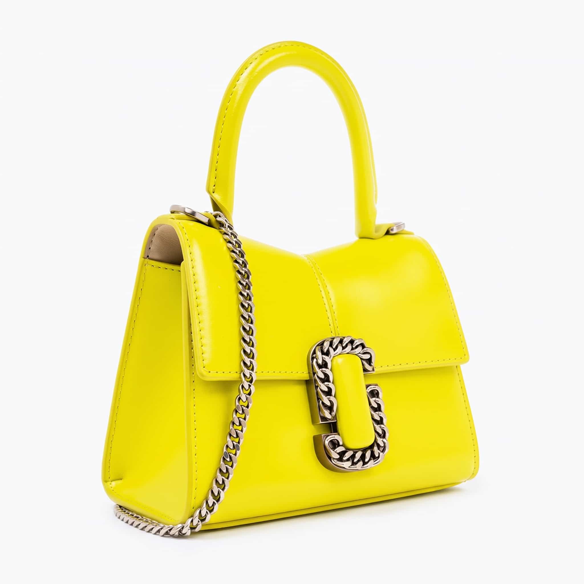 Sac à main Mini Top Handle en cuir jaune - Marc Jacobs The St. Marc