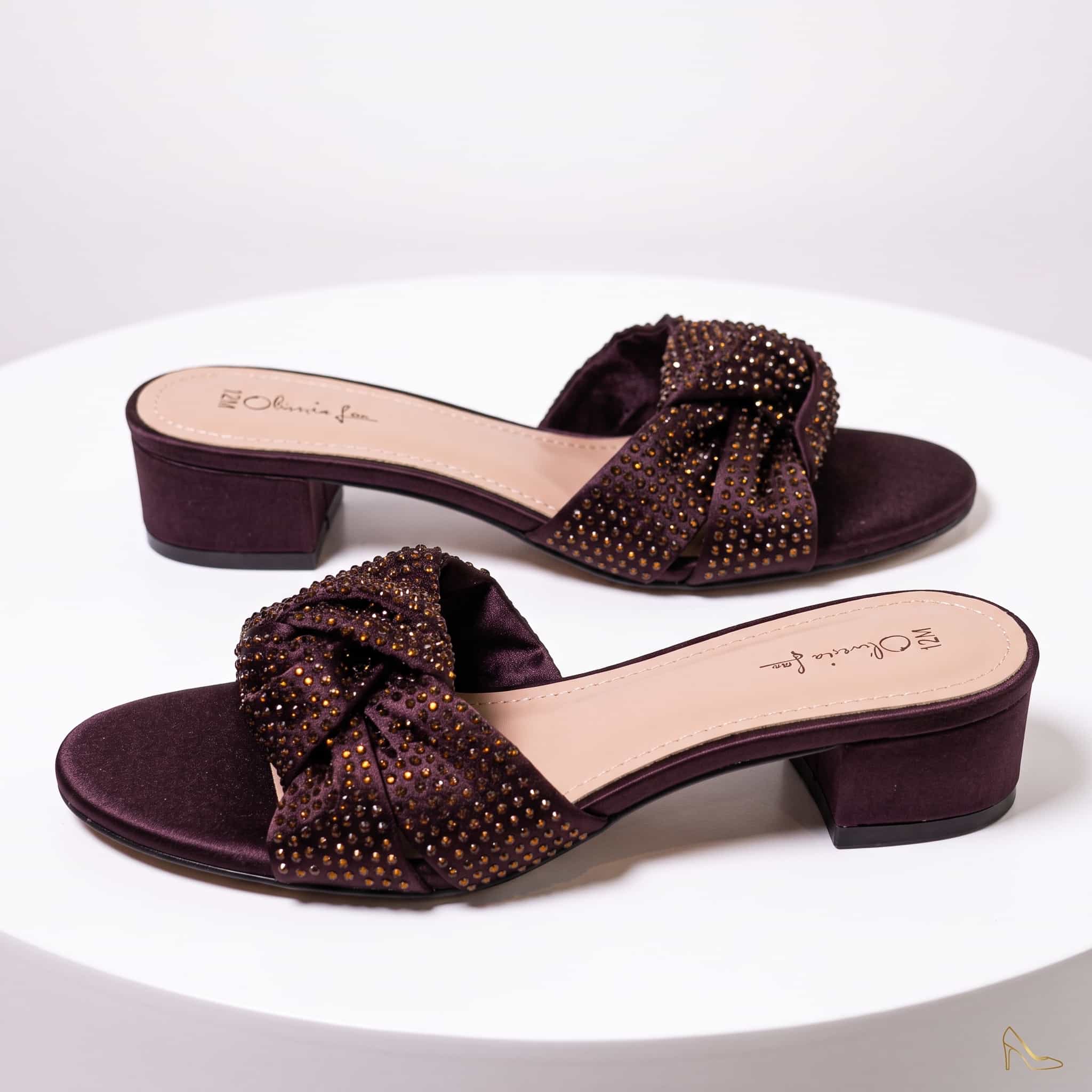 Mules plates bordeaux - Oliveria fan