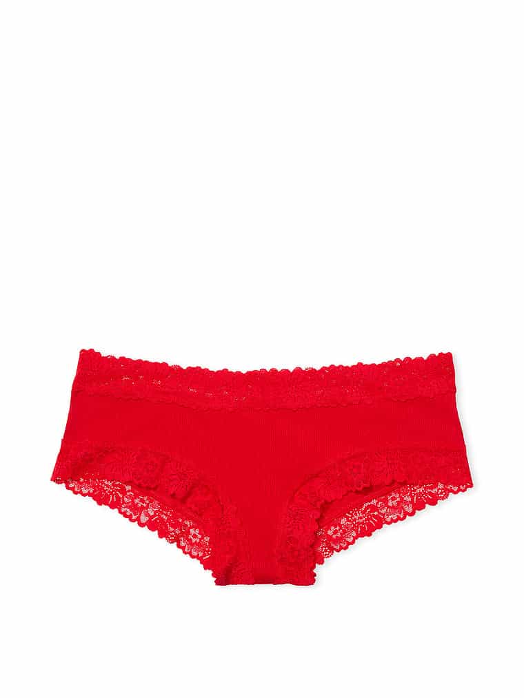 Caleçon sexy rouge en coton stretch